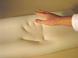 memory foam mattress impression on heat