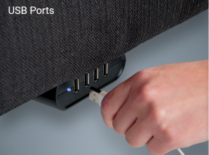 Leggett and Platt S-Cape+ USB Ports