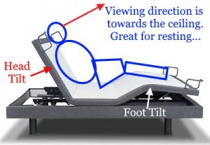 Adjustable bed without pillow tilting