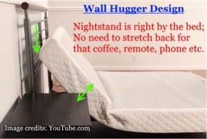 Wallhugger adjustable bed