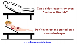 stomach and side sleepers on adjustable bed