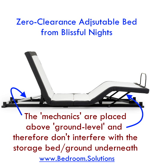 Zero Clearance Storage Bed from Blissful Nights